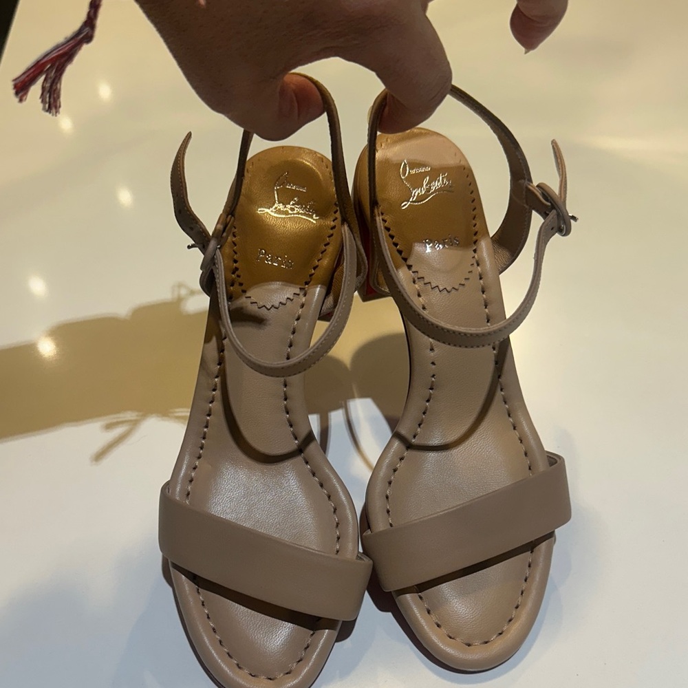 Christian Louboutin Beige Strap Sandals